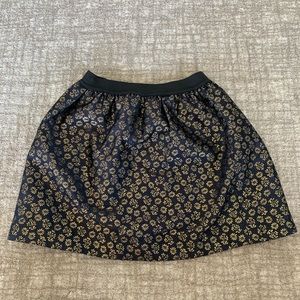 Crew Cuts gold and black flower skirt!